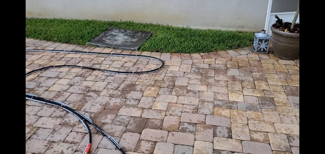 Paver Patio & Porch Pressure Cleaning in Kissimmee FL - Before