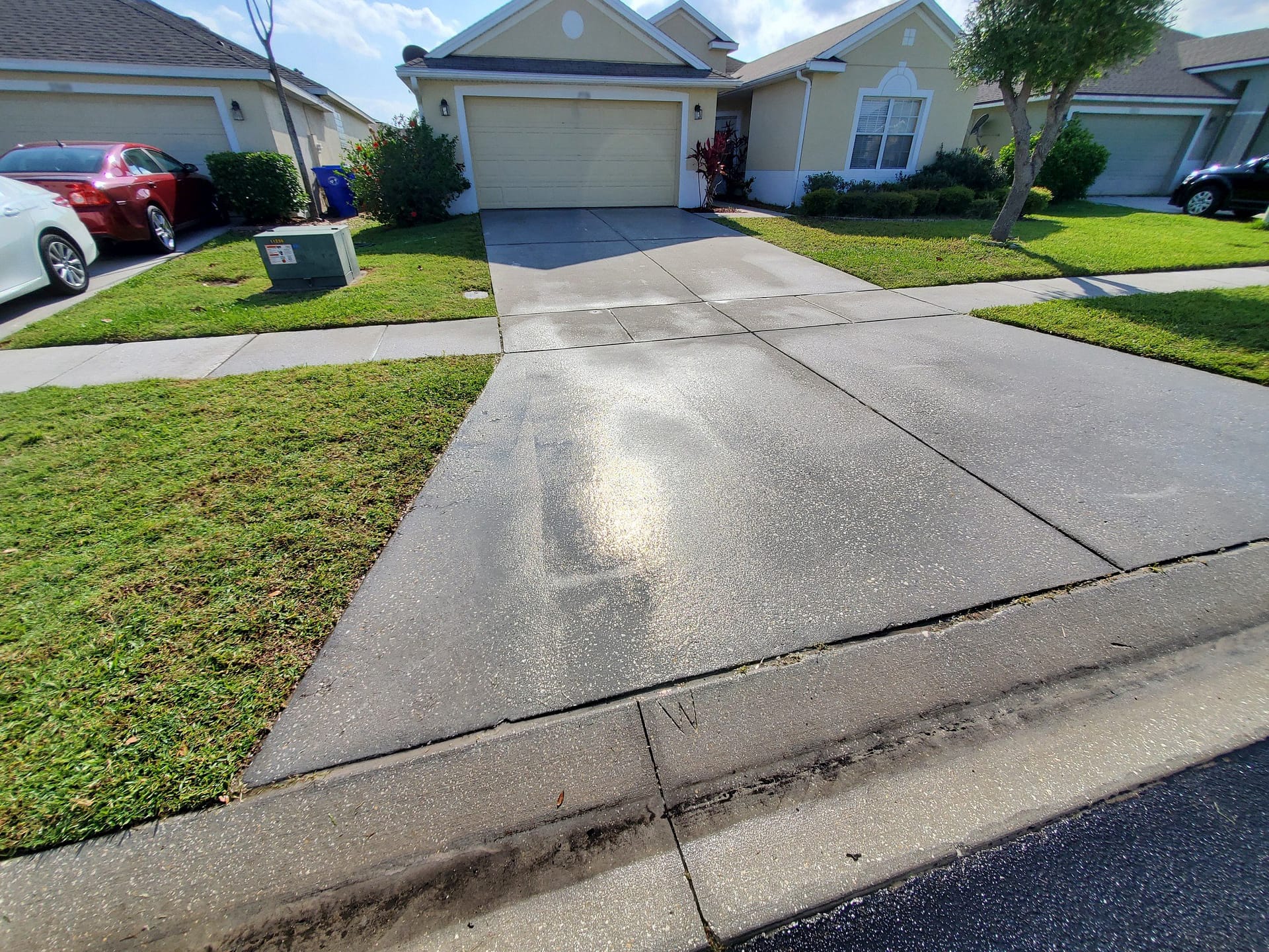 Cleaned Pressure Washed Driveway